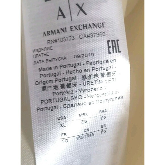 Armani Exchange Sheath Dress  Women's XL Cream Shoulder Zip Wool Blend NWT - Picture 7 of 9